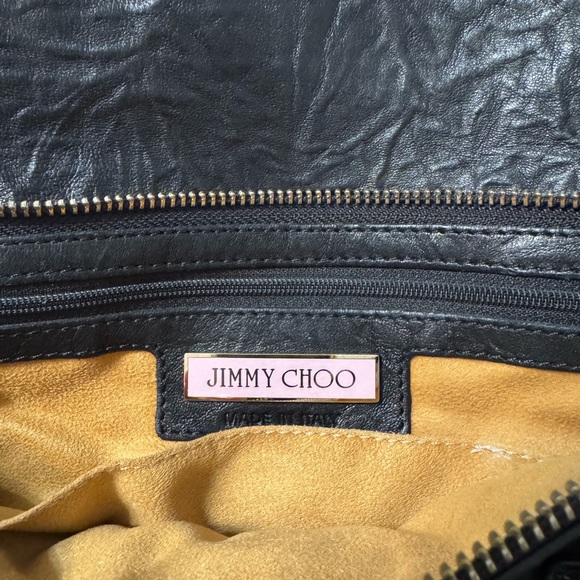 Jimmy Choo Black and Gold Shoulder Bag with Chain Strap - Picture 4 of 16